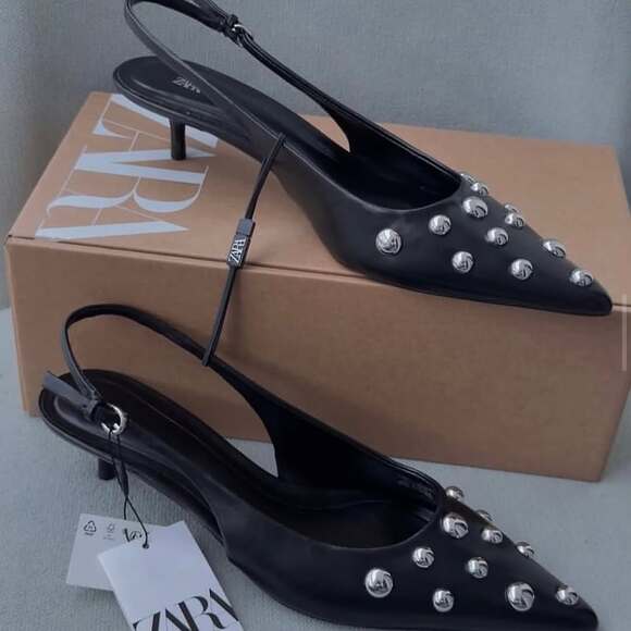 RARE!!! ZARA Blogger Fave!!! Embellished Slingbacks NWT LAST ONE!!! đź–¤ - Picture 16 of 16